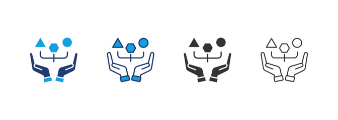 Assortment Icon Set Multiple Style Collection