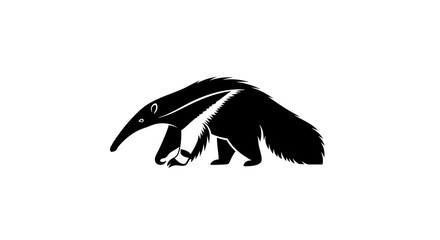 Anteater silhouette illustration isolated design