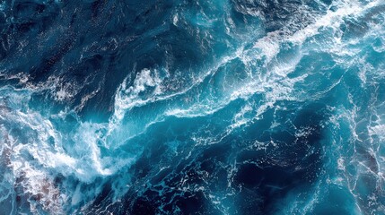 The sea water is very clear, abstract aerial view background of blue waves
