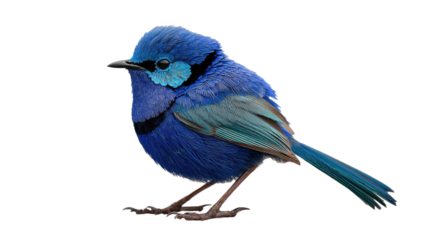 Azure beauty: The Superb Fairywren, a tiny marvel of avian elegance, stands proudly, showcasing its stunning azure plumage.