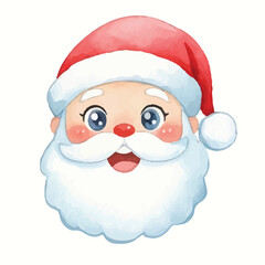 Christmas Santa Claus Expressions Illustration
