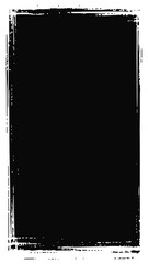 Fototapeta premium Distressed Grungy Black Square with Imperfect White Border