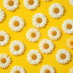 seamless pattern with yellow flowers