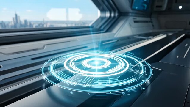 Interactive Technology in Futuristic Interface with Touch Activation