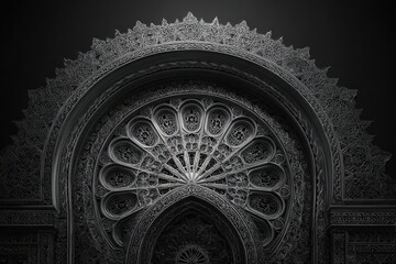 Intricate Architectural Detail - A Study in Symmetry and Shadow.
