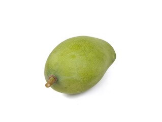 Fresh green mango isolated on white background 