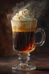 Irish Coffee Delight - A Steaming Mug of Warmth and Comfort.