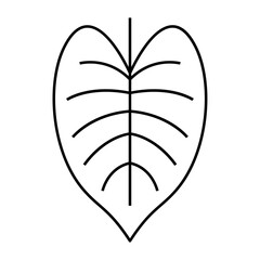 Heart Shape Leaf outline icon