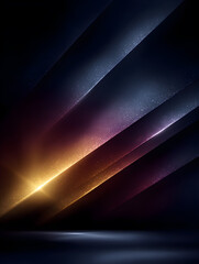 Dark background with some layered overlays with golden light rays.