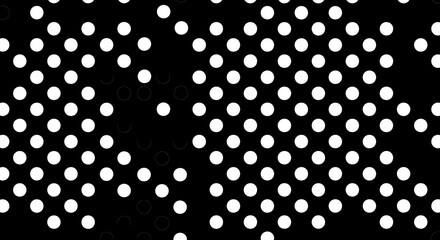 Abstract Pattern of White Dots on Black Background.