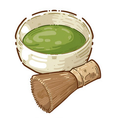 Cute matcha dessert Doodle, free hand drawing, tasty food, matcha element drawing freehand doodle