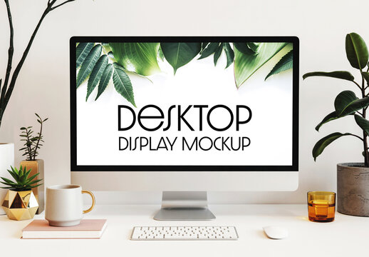 Desktop Computer Screen Mockup