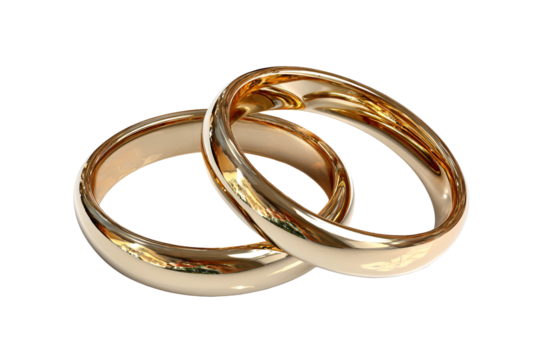 Golden wedding rings interlocking symbol of love and marriage on a dark background symbolizing commitment promise of unity elegant celebration of matrimony anniversary