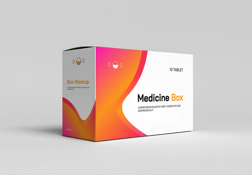 Front View Medicine Box Mockup