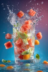 Refreshing Watermelon Splash - A Vibrant Summer Drink.