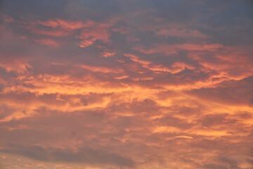cloudy sky at sunset. Gradient color. Sky texture, abstract nature background