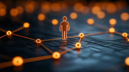 An old clock on the wall symbolizes a global network of communication and technology