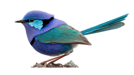 Splendid Fairy-Wren: The stunning iridescent plumage of a male splendid fairy-wren, a true gem of the avian world. A portrait that captures the bird's vibrant beauty and captivating presence.