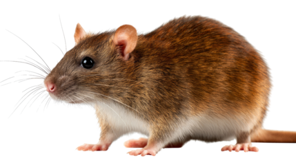 Brown Rat: A detailed, lifelike image of a brown rat, with its keen senses and inquisitive gaze, showcasing the intricate details of this often-overlooked creature.