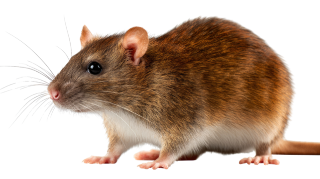 Brown Rat: A detailed, lifelike image of a brown rat, with its keen senses and inquisitive gaze, showcasing the intricate details of this often-overlooked creature.