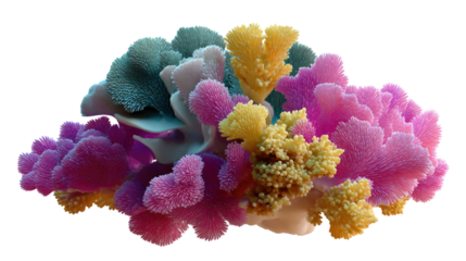 Colorful Coral in the Ocean: A stunning array of vibrant corals burst with color, showcasing the underwater world's biodiversity. These intricate structures teem with life and beauty.