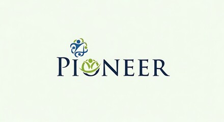 Pioneer Logo with Abstract People Symbol.
