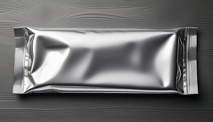 isolated plain aluminum foil zip lock bag mockup metal silver seal mylar package with zipper