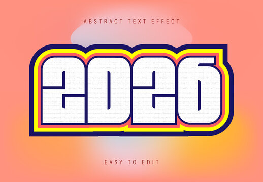 Bold Layered Retro Pop Text Effect Template
