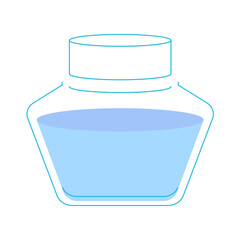 シンプルなインク瓶のイラスト