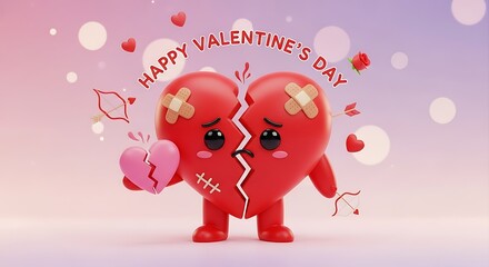 Broken Heart Valentines Day Sadness.