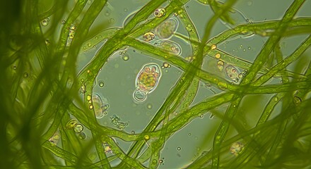 A close-up of tiny rotifers swimming in clear freshwater, showcasing their transparent bodies and intricate internal structures.