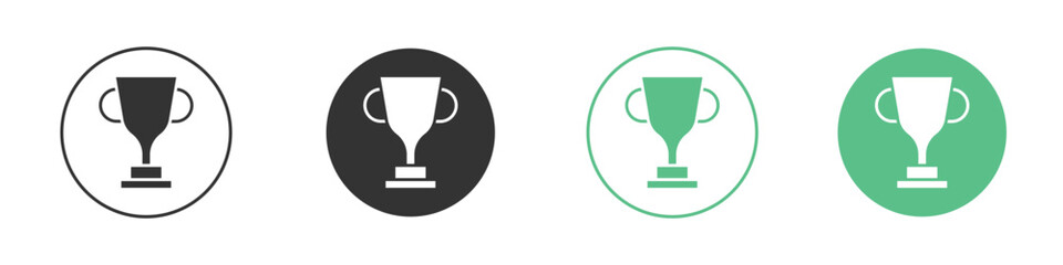 Trophy icons concepts. black sign set