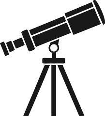 telescope silhouette black icon