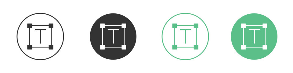 Text icons concepts. black sign set