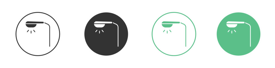 Street light icons concepts. black sign set