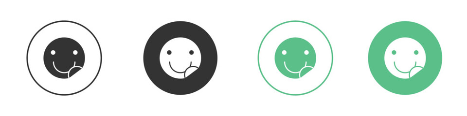 Sticker icons concepts. black sign set