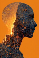 Mindscape - A Fusion of Cityscape and Human Consciousness.