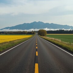 country road in the mountains