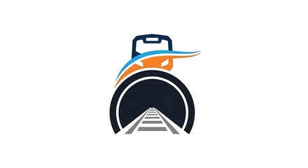 Train travel logo design concept for transportation.
