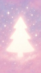 Fototapeta premium Dreamy pastel Christmas tree.