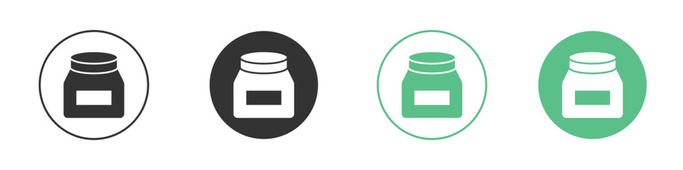 Cream icons concepts. black sign set