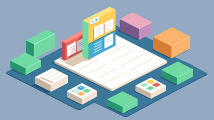 Obraz premium A colorful cube with a white background. The cubes are arranged in a pattern and the white background is a solid color