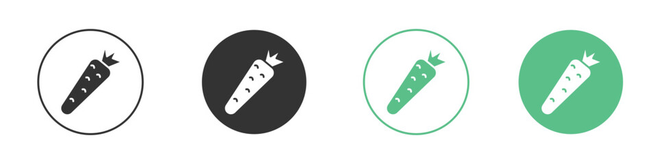 Carrot icons concepts. black sign set