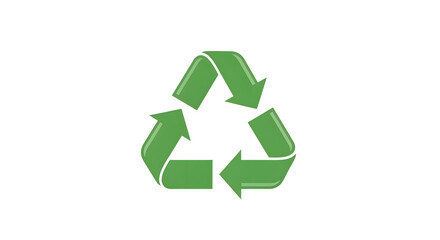 Iconic green recycling symbol representing environmental sustainability and ecological conservation efforts for a greener planet