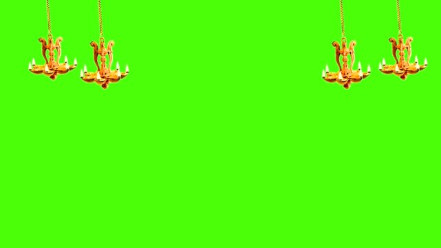 Hanging diya green screen motion