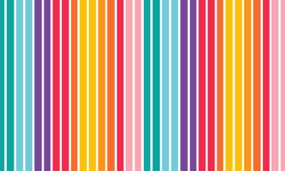 Bright Rainbow Candy Stripe Seamless Pattern