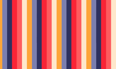 Retro Vertical Stripe Seamless Pattern with Vintage Color Palette