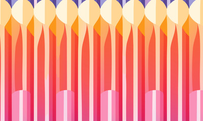 Abstract Geometric Pattern with Layered Paper Flames
