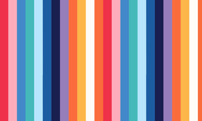 Colorful Seamless Pattern with Bold Vertical Stripes