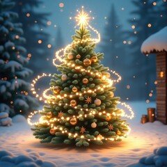 christmas tree and gifts